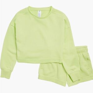 Yogalicious girls Hadley Sweatshirt and Short set Color Pirouette